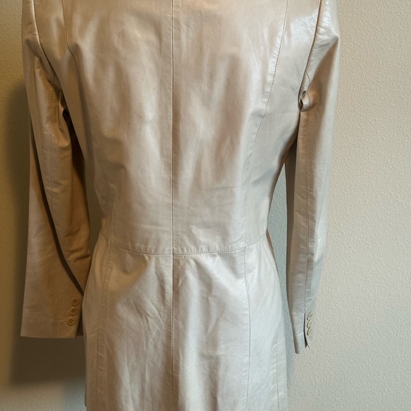 Leather Blazer - Parchment Color - Picture 2 of 3